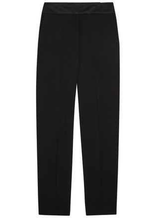 Joseph Aix Tapered Stretch-crepe Trousers - Black - 44 (UK16 / XL)