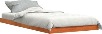 vidaXL Estructura De Cama Madera Maciza De Pino Marr&oacute;n Cera 90x200 Cm Vidaxl