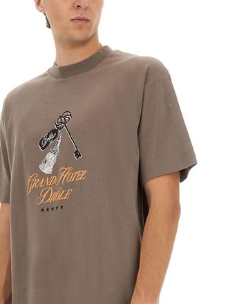 Dr&ocirc;le de Monsieur Grand Hotel Print T-Shirt - Gray
