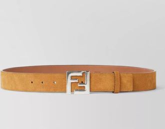 Fendi slim belt suede buckle ff squared