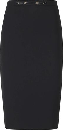 Elisabetta Franchi Gonna - Dames - Kokerrokken - Zwart - XS - Rokken