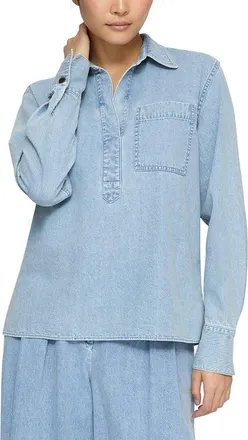 Lafayette 148 New York Patch Pocket Popover Shirt