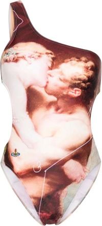 Vivienne Westwood E&eacute;n Schouder Badpak Kus Stijl - Dames - Badpakken - Veelkleurig - S - Badmode