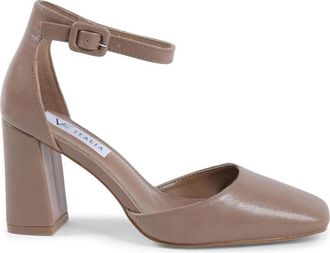 19V69 Elegante Enkelband Hakken Schoenen - Dames - Pumps - Beige - 37 EU - Schoenen