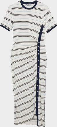 SIMKHAI Shanna Short-Sleeve Midi Dress