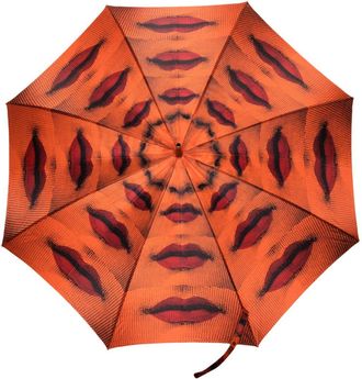 Fornasetti abstract-print umbrella - unisex - Nylon - One Size - Orange