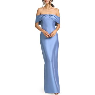 Sachin & Babi Michelle Off the Shoulder Mikado Gown in Twilight at Nordstrom, Size 12