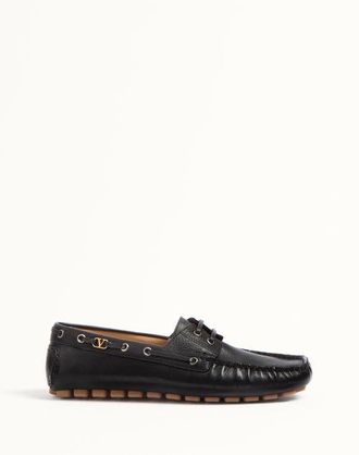 Valentino Garavani Driver Fastaway Buffalo Loafer Man BLACK 40.5