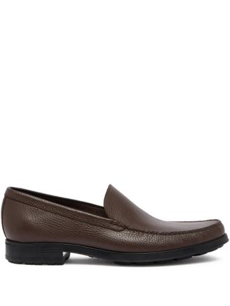 Bally Odeny grained leather loafers - Brown