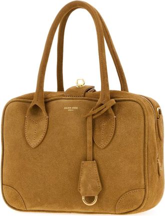 Golden Goose Womens Vita Top Handle Bag Beige Suede