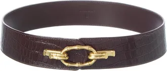 J.McLaughlin J. McLaughlin Jayna Croc-Embossed Leather Belt