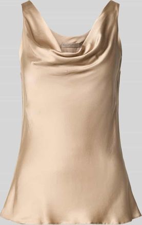 Rinascimento Rinascimento Satintop mit Wasserfall-Ausschnitt in Beige, Gr&ouml;&szlig;e L