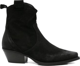 Métisse 50 mm Texan laarzen met puntige neus en rits - Zwart