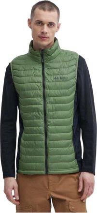 Columbia Fitness, Heren, Groen, S, Leer, Powder Pass Vest