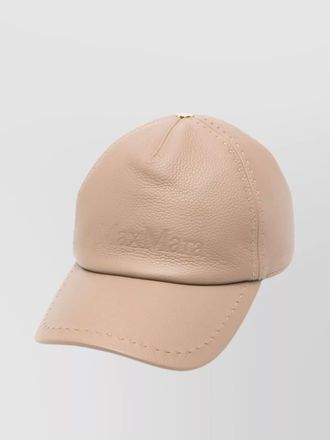Max Mara leather baseball cap