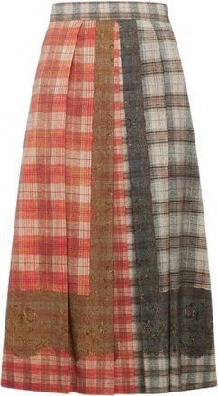 Pierre-Louis Mascia Dylan Skirt - Dames - Midirokken - Veelkleurig - L - Wol - Rokken
