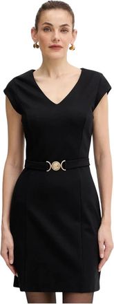 Guess Kleedjes, Dames, Zwart, S, Polyester, Chrissy Riemen Mini Jurk