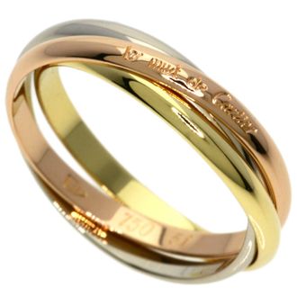 Cartier Yellow Gold (18K) White Gold (18K) Band Ring (Pre-Owned)