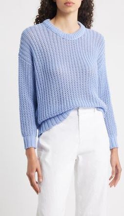 Eileen Fisher Crewneck Organic Cotton Sweater in Myrtle at Nordstrom Rack, Size X-Large