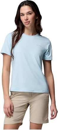 Columbia Wild Springstm Short Sleeve Womens Clothing Marine Light : 2XL, Elastane/Polyester