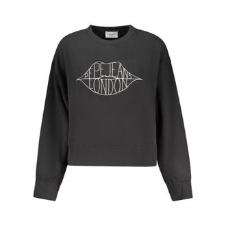 Pepe Jeans London Katoenen sweatshirt - Dames - Sweatshirts - Zwart - XL - Katoen - Hoodies & sweatvesten