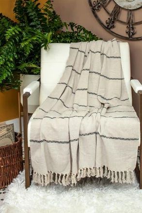 Parkland Collection Logan Casual Beige 52 x 67 Woven Handloom Throw at Nordstrom Rack