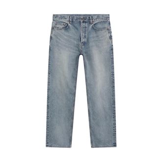 Saint Laurent Straight Jeans, male, Blue, Size: W33 Long Mick Jeans