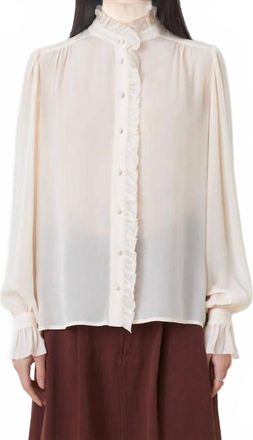 Suncoo Leonor Flowing Blouse In Nude