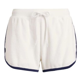 Ralph Lauren Short Shorts, female, White, Size: XS Lightweight Cotton Terry Knit Shorts