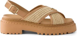 Prada Sandalen met gekruiste bandjes - Beige