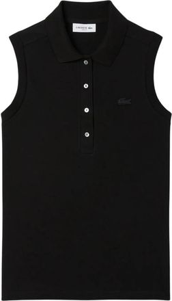 Lacoste Polo Slim Fit Zonder Mouwen Elastisch - Dames - Tops zonder mouwen - Zwart - S - Tops