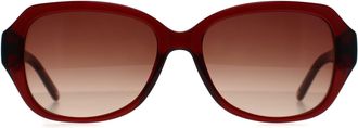 Ted Baker TB1606 Mae 204 bordeaux bloemen rood bruin gradiënt zonnebril