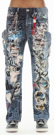 Cult of Individuality Grunge 607 Baggy Jeans in Digital at Nordstrom, Size 31