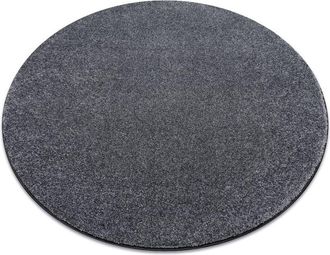 RugsX Alfombra San Miguel Gris 97 Llanura Color S&oacute;lido Grey Circulo 150 Cm
