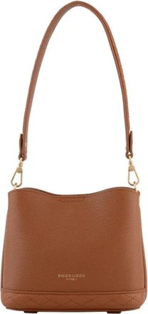 Pourchet Manhattan Nano - Dames - Schoudertassen - Bruin - ONE Size - Leer - Tassen