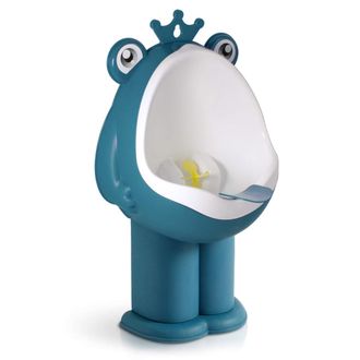 OEM Urinal Ni&ntilde;os - Urinal Pared Ajustable Altura - Dise&ntilde;o Rana - Azul Oscuro - 1 Unidad