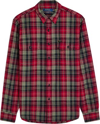 Polo Ralph Lauren Checked Cotton Shirt - Red - XL