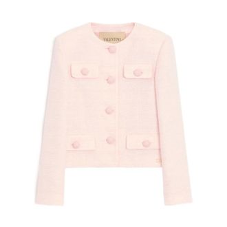 Valentino Garavani Tweed Jacket - female - Valentino Garavani - Tweed Jackets - Pink - XS - Jackets