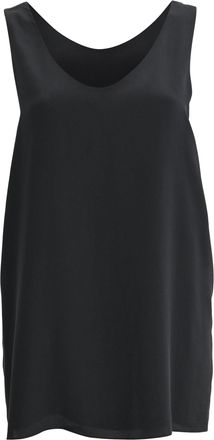 Chlo&eacute; Scoop Neck Tank Top in Black Silk