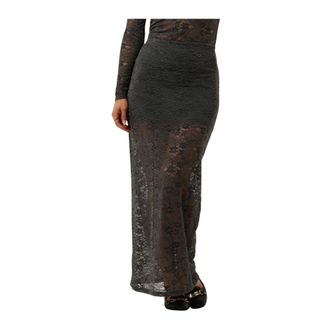 Modstr&ouml;m Rokken, Dames, Groen, M, Leer, Groene Maxi Rok Tilde MD Stijl