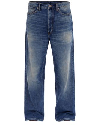 Nine In The Morning Wide Leg Cotton Denim Jeans