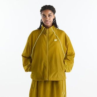 New Balance Donna Sport Legacy Jacket in Marrone, Politessuto, Taglia XL