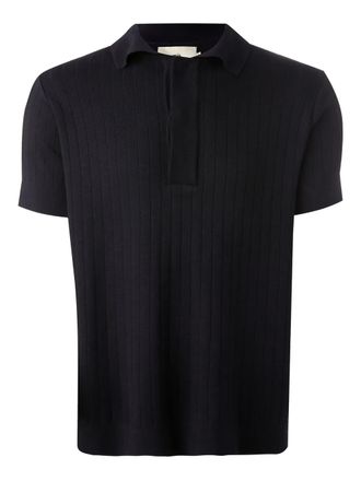 MISCI ribbed-knit polo shirt - Blue