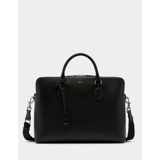 Bally Capitol Briefcase in Grained Leather in Black+Palladio at Nordstrom