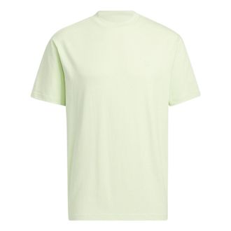 adidas neo Solid Color Round Neck Sports Short Sleeve Light Green T-Shirt HS6816