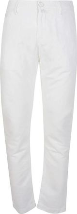 Jacob Cohen Slim Fit Broeken - Heren - Chinos - Wit - W30 - Leer - Broeken