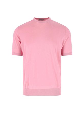 John Smedley Pink Kempton Sea Island Cotton T-shirt