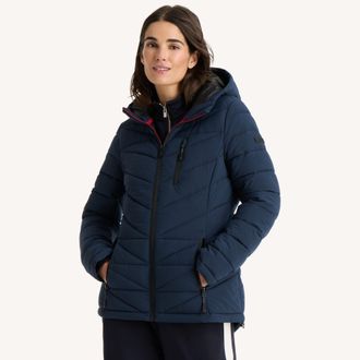 Nautica Womens Short Hooded Jacket