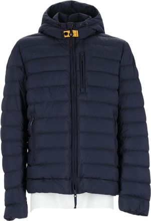 Parajumpers Blue Quilted Hooded Polyester Jacket