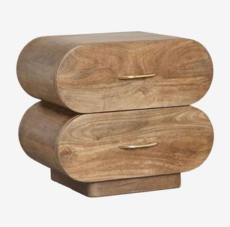 Sklum Mesita de noche 55x35 cm en madera de mango Elaia SKLUM